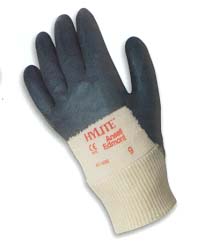 GLOVE BLUE NITRILE PALM;INTERLOCK KNIT WRIST - General Purpose